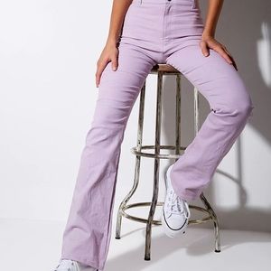 MOTEL ROCKS PURPLE FLARE PANTS